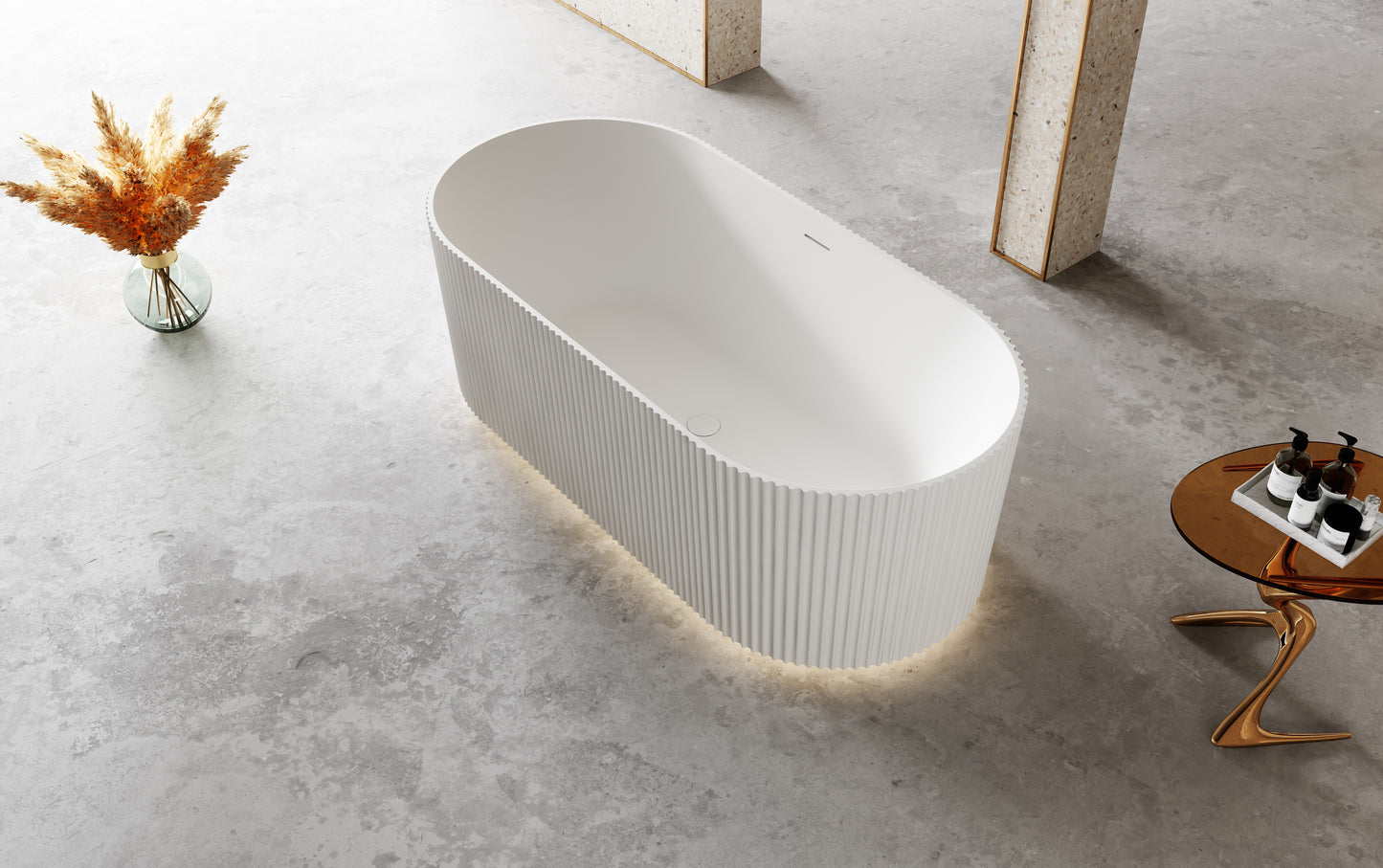 Luanda Acrylic Bathtub with Ribb